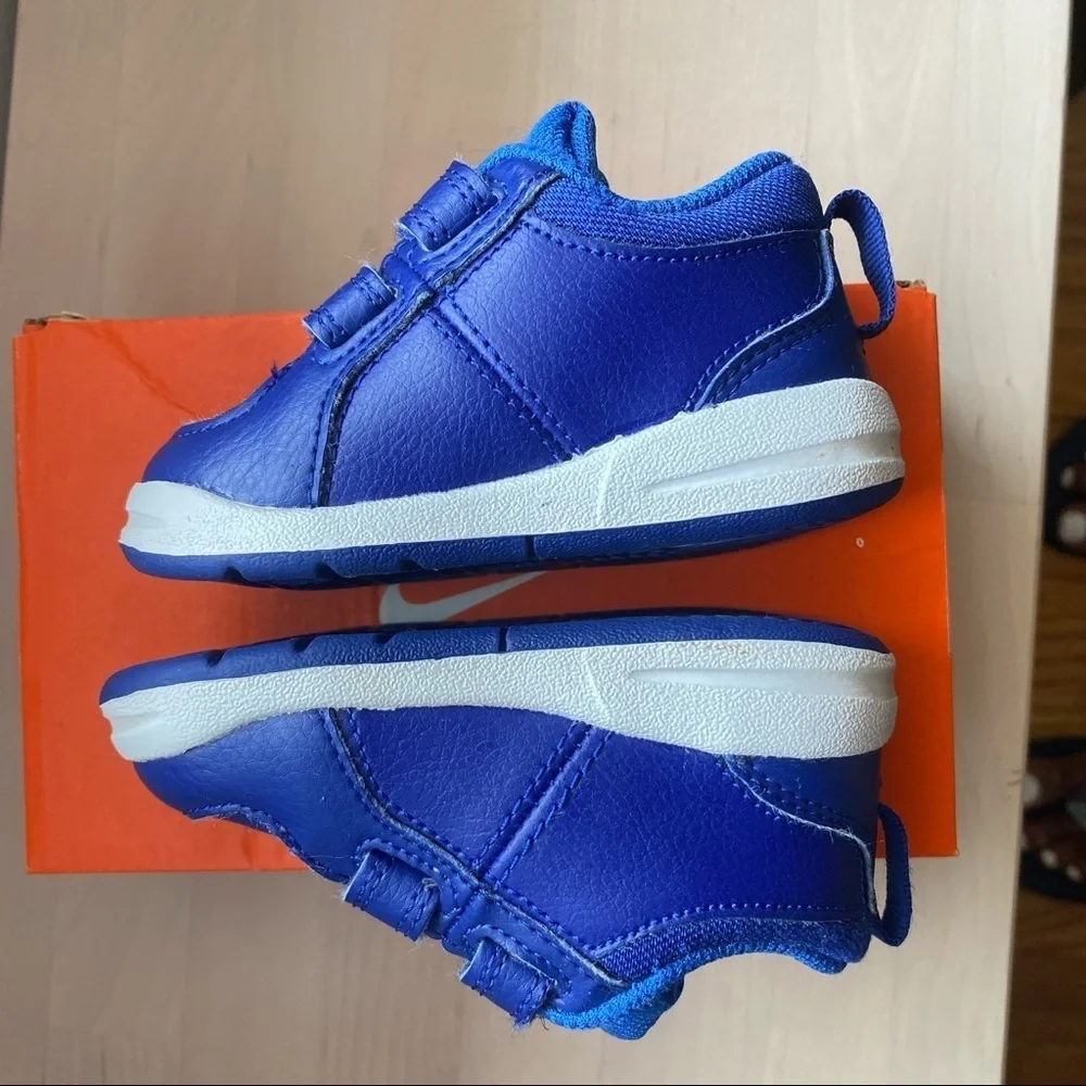 Nike Baby Boys Pico Sneakers Blue Straps 4C